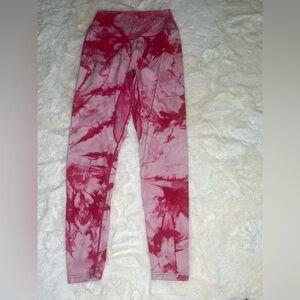 Pink tie dye leggings size medium